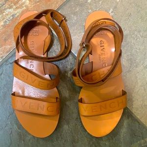 Givenchy brown leather sandals.